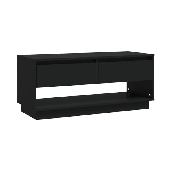 Meuble TV noir 102 x 41 x 44 cm en bois dingénierie