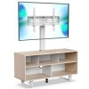 FITUEYES Meuble TV universel pour TV de 81,2 à 178,8 cm, support de sol avec rangement en bois, console de divertissement pou