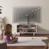 FITUEYES Meuble TV universel pour TV de 81,2 à 178,8 cm, support de sol avec rangement en bois, console de divertissement pou