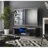 MMT RTV 1200 Meuble TV avec lumières LED Bleues pour TV 4K 40" 49" 50" 120 cm de Large Noir