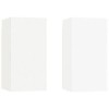 vidaXL Meuble TV 2 unités en aggloméré Blanc 30,5 x 30 x 60 cm