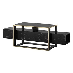 Selsey EXCELSUM Meuble TV, Mélamine, Noir, 160