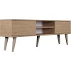 WFL GROUP Meuble TV - Commode TV Buffet TV Style Scandinave pour Salon 120 ou 160 cm Jusquà 50 Pouces - avec Pieds en Bois e