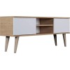 WFL GROUP Meuble TV - Commode TV Buffet TV Style Scandinave pour Salon 120 ou 160 cm Jusquà 50 Pouces - avec Pieds en Bois e