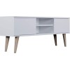WFL GROUP Meuble TV - Commode TV Buffet TV Style Scandinave pour Salon 120 ou 160 cm Jusquà 50 Pouces - avec Pieds en Bois e