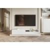 Selsey Meuble TV, Engineered Wood, Blanc, 175 cm Longueur