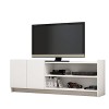 Meuble TV Niger Design 100 % Panneau de particules plaqué mélaminé en couleur Blanc