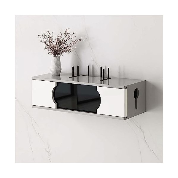 Meuble TV Flottant Mural - Étagère TV Flottante - Meuble TV Suspendu, Avec Prises De Fil Blindées, Plateau TV Mural En Bois M