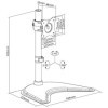 Hagor M Table Mont FS Single Moniteur Table Pied pour moniteurs 33–68&nbsp;cm inclinable Rotatif à VESA Max 100&nbsp;x 100&nbsp;gew. Max 10