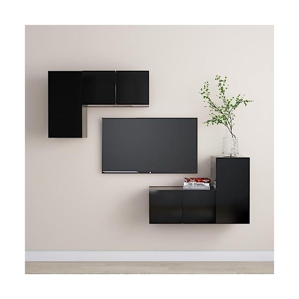 VEEKI Meuble TV, Meuble TV Suspendu, Meuble, Meuble TV avec Rangement，Meuble Industriel, Convient pour Salon ou Chambre, Ense