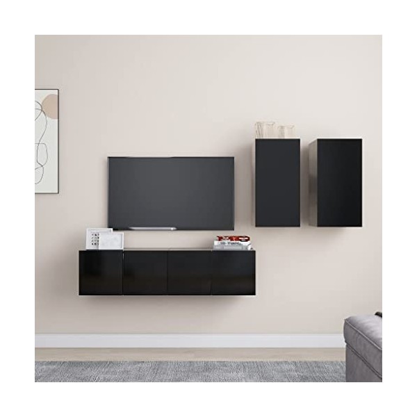 VEEKI Meuble TV, Meuble TV Suspendu, Meuble, Meuble TV avec Rangement，Meuble Industriel, Convient pour Salon ou Chambre, Ense