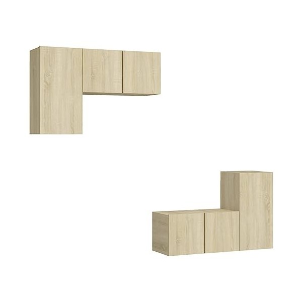 VEEKI Meuble TV, Meuble TV Suspendu, Meuble, Meuble TV avec Rangement，Meuble Industriel, Convient pour Salon ou Chambre, Ense