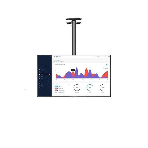 Support De Plafond pour Téléviseur, Support De Montage Mural pour Téléviseur, Support De Téléviseur Au Plafond Télescopique À