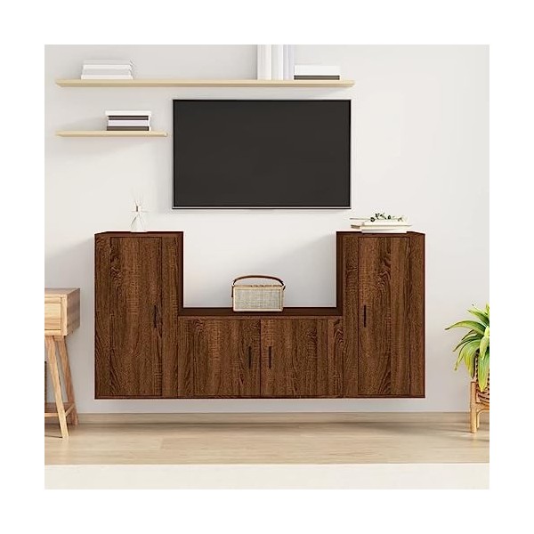 VEEKI Meuble TV, Meuble TV Suspendu, Meuble TV Industriel, Meuble TV Bois, Meuble Chambre, Convient pour Salon ou Chambre, En