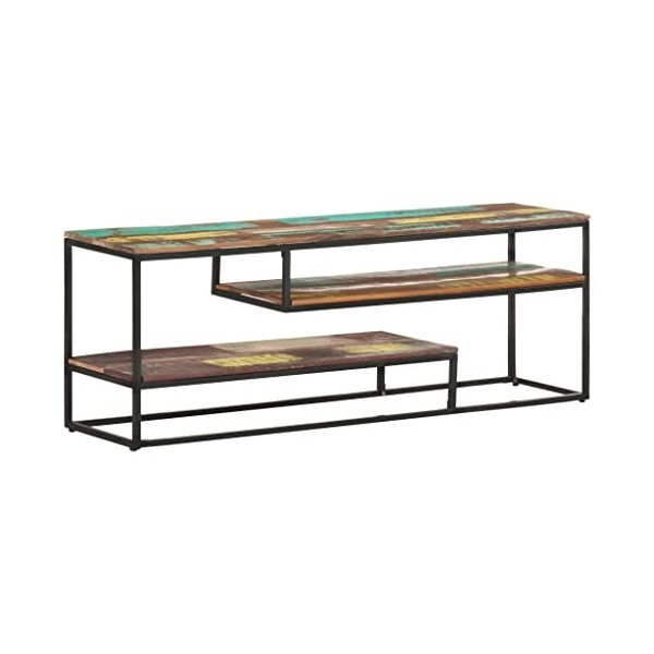 VEEKI Meuble TV, Meuble TV Suspendu, Meuble TV Industriel, Meuble TV Bois, Meuble Chambre, Convient pour Salon ou Chambre, 13