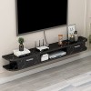 Warooma Étagère TV Murale Support TV Flottant Centre De Divertissement, pour Unité De Stockage Boîtier De Câble De Console Au