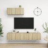 Meuble TV, Meuble TV Suspendu, Meuble TV Blanc, Meuble TV Industriel, Meubles de Salon, Salon, Chambre, Cadre en Acier, vidaX