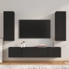 VEEKI Meuble TV, Meuble TV Suspendu, Meuble TV Industriel, Meuble TV Bois, Meuble Chambre, Convient pour Salon ou Chambre, En