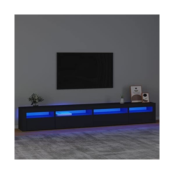 Générique Meuble TV avec lumières LED Noir 270x35x40 cm,54.6 KG,3152747, Meubles, Meubles TV