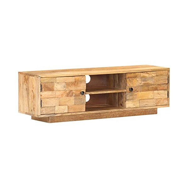Générique Meuble TV 116x30x35 cm Bois de manguier Solide,20.76 KG,320472, Meubles, Meubles TV