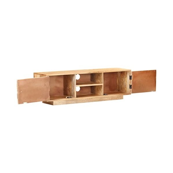 Générique Meuble TV 116x30x35 cm Bois de manguier Solide,20.76 KG,320472, Meubles, Meubles TV