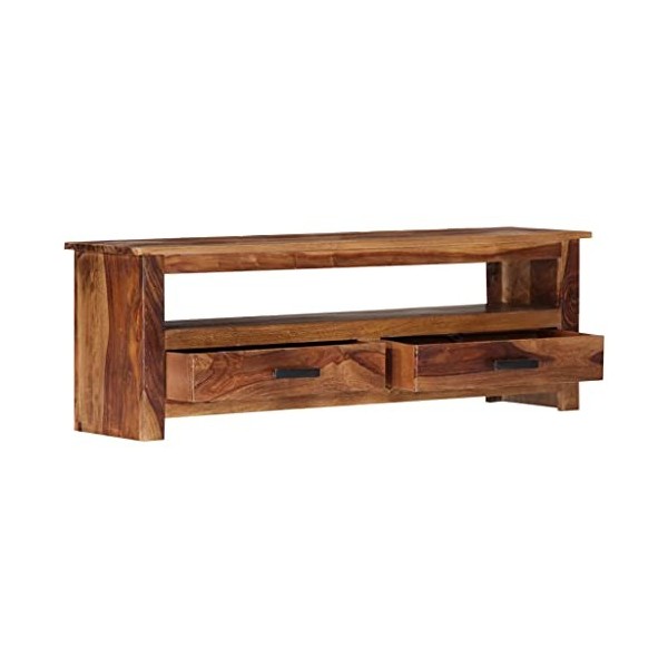 Générique Meuble TV 118x30x40 cm Bois Massif,20.48 KG,247715, Meubles, Meubles TV