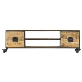 Générique Meuble TV 130x30x39 cm Bois Massif de manguier,26.7 KG,286377, Meubles, Meubles TV