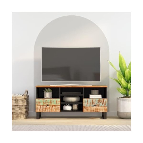 heybb Meuble TV 100x33x46 cm Bois de récupération et dingénierie,Table TV,Meuble TV,Ensemble Meuble TV