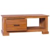 Hotorun Meuble TV dans le salon - 90 x 50 x 37 cm - Bois massif de teck - Style colonial - Espace de divertissement - Grand e