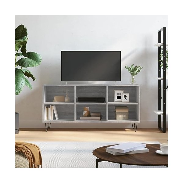 DCRAF Home Furniture Meuble TV de jardin en bois Sonoma Gris 103,5 x 30 x 50 cm