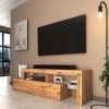 Selsey Asten - Meuble TV - 172 cm chêne wotan - avec LED