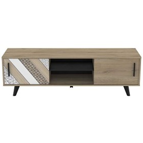 Demeyere Banc TV 2 PTES COUL. Helsinki, Bois dingénierie, Noir, 1 514x420x450MM