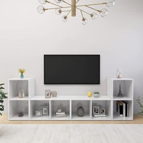 VEEKI Meuble TV, Meuble TV Suspendu, Meuble, Meuble TV avec Rangement，Meuble Industriel, Convient pour Salon ou Chambre, Meub