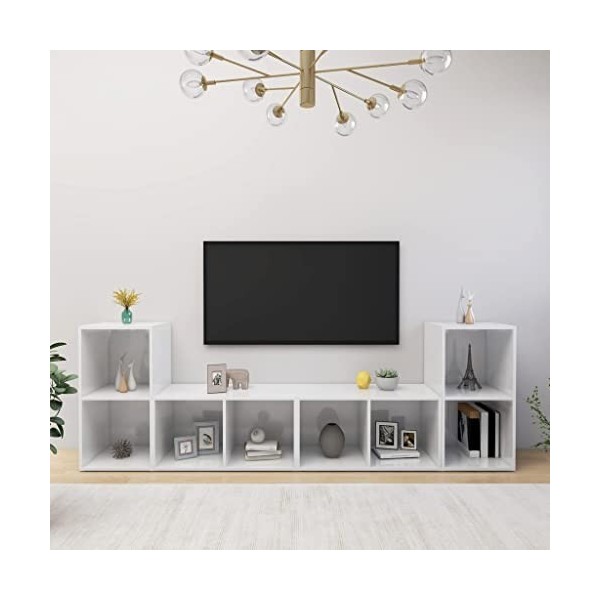 VEEKI Meuble TV, Meuble TV Suspendu, Meuble, Meuble TV avec Rangement，Meuble Industriel, Convient pour Salon ou Chambre, Meub