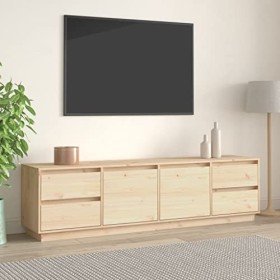 vidaXL Meuble TV Centre de Divertissement Meuble Média Armoire Stéréo Meuble de Salle de Séjour Intérieur 176x37x47,5 cm Bois