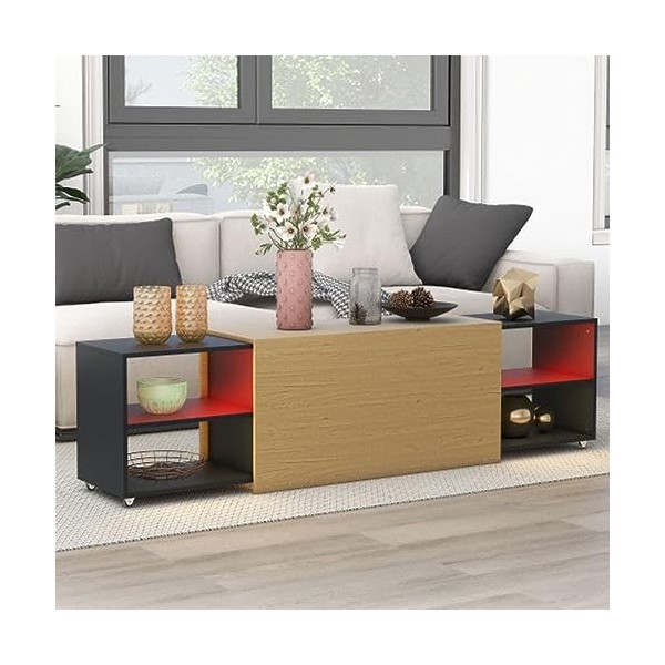 Tcewhhy Meuble TV avec Espace De Rangement Tableaux TV Table Console TV Table Basse Table Dappoint Buffet Meuble TV pour Sal