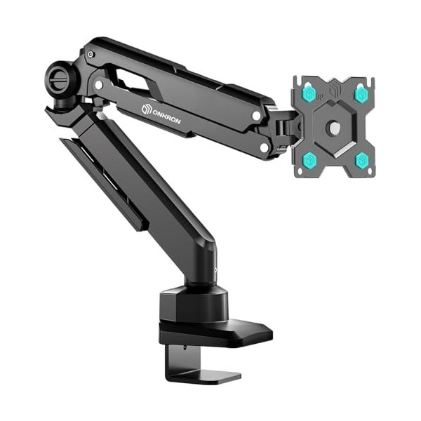 ONKRON Support de bureau orientable pour écrans 13-34" jusquà 10 kg max VESA 100 x 100 cm Noir