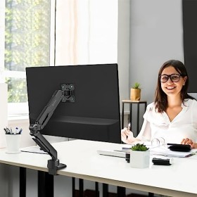 ONKRON Support de bureau orientable pour écrans 13-34" jusquà 10 kg max VESA 100 x 100 cm Noir