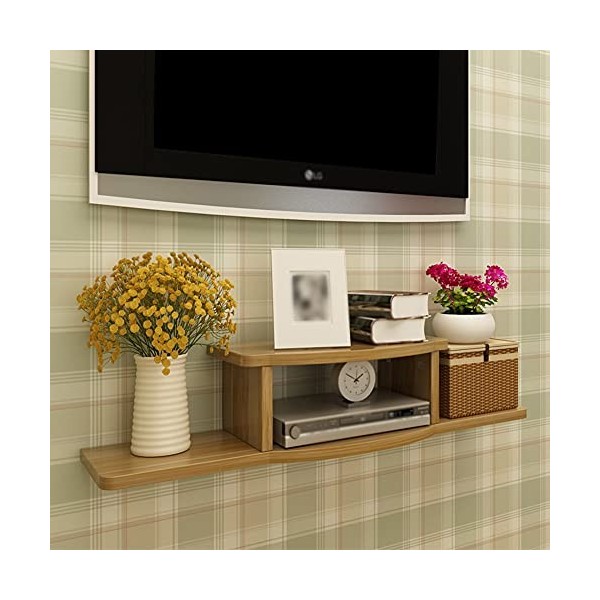 EGOMED Meuble TV Flottant Meuble TV Flottant, Meuble de Rangement Ouvert pour téléviseur, étagère Murale pour décodeur, sapp