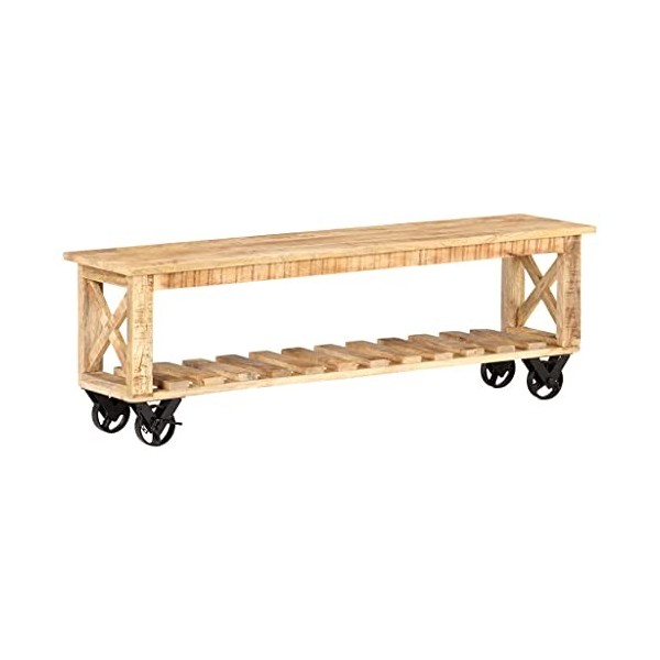 VEEKI Meuble TV, Meuble TV Suspendu, Meuble TV Industriel, Meuble TV Bois, Meuble Chambre, Convient pour Salon ou Chambre, 13