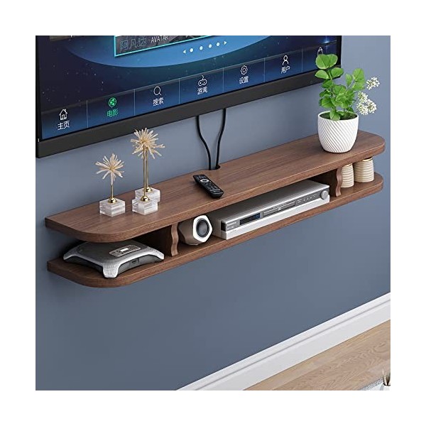 EGOMED Meuble TV Flottant Meuble TV Flottant, Étagère Flottante Meuble TV Mural Étagère de Rangement Multimédia pour Décodeur