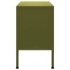 VidaXL Meuble TV Vert olive 105x35x50 cm Acier