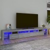 Générique Meuble TV avec lumières LED Sonoma Gris 260x36,5x40 cm, 53.8 kg, 3152824, Meubles, Meubles TV