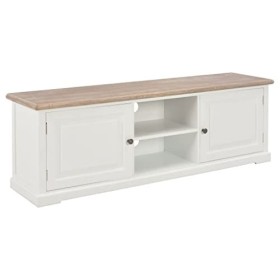 vidaXL Meuble TV Blanc 110x30x40 cm Bois dingénierie