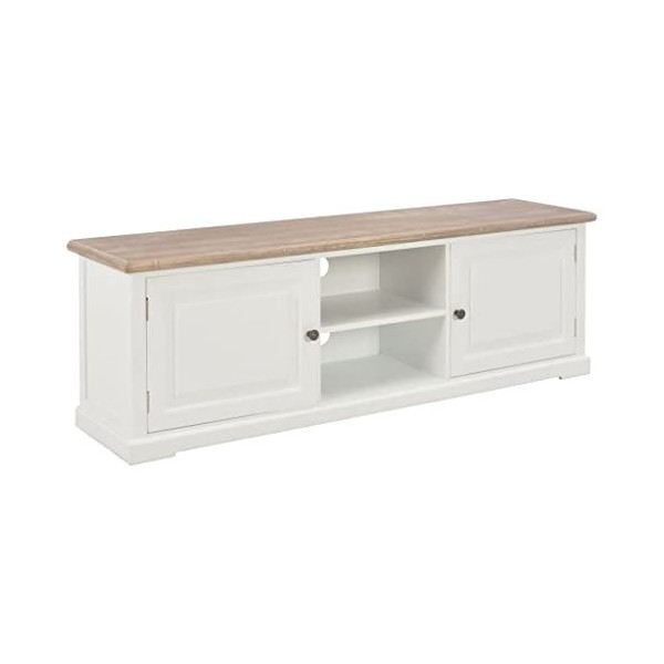 vidaXL Meuble TV Blanc 110x30x40 cm Bois dingénierie