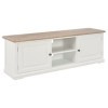 vidaXL Meuble TV Blanc 110x30x40 cm Bois dingénierie