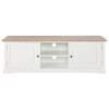 vidaXL Meuble TV Blanc 110x30x40 cm Bois dingénierie