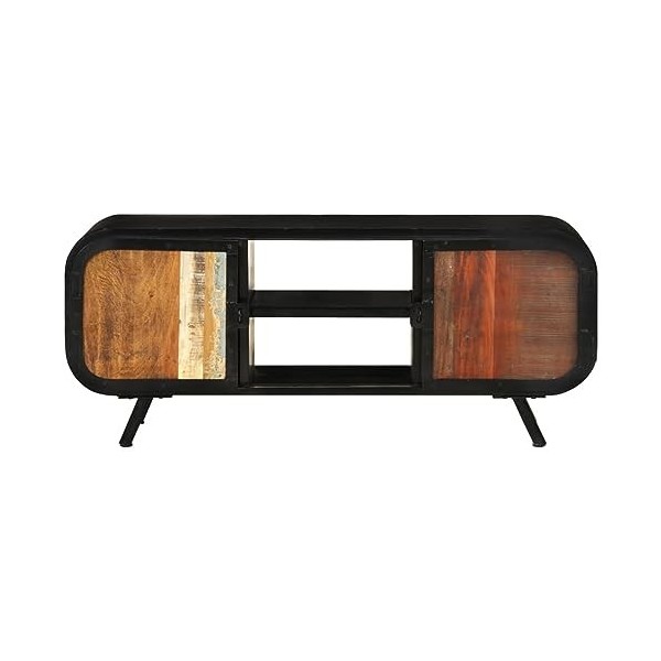 GuyAna Meuble TV 110x30x45 cm Bois de récupération Massif,Table Basse Salon Meuble TV,Meuble TV,Table Basse LED Couleurs