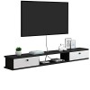 EsEntL Meuble TV Mural Meuble TV Flottant Étagère TV Murale Centre de Divertissement Console multimédia Étagères de Rangement