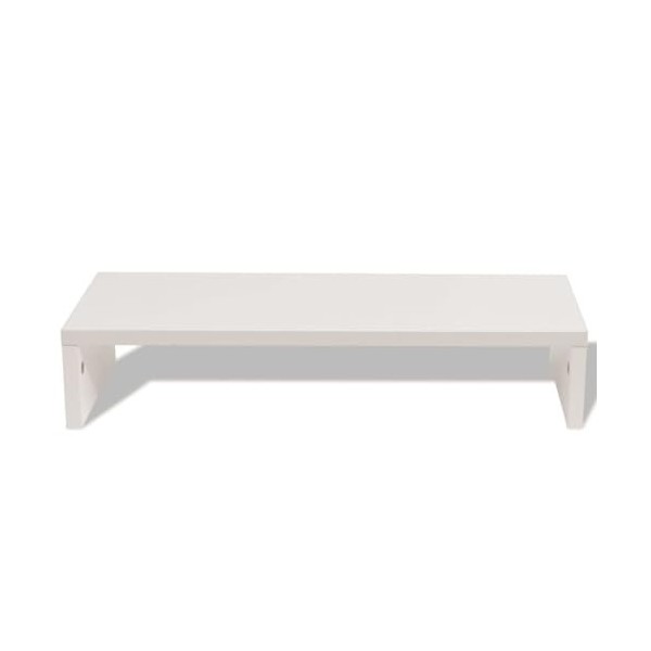 Helloshop26 Meuble télé Buffet TV télévision Design Pratique Support de Moniteur aggloméré 60 cm Blanc 2502236